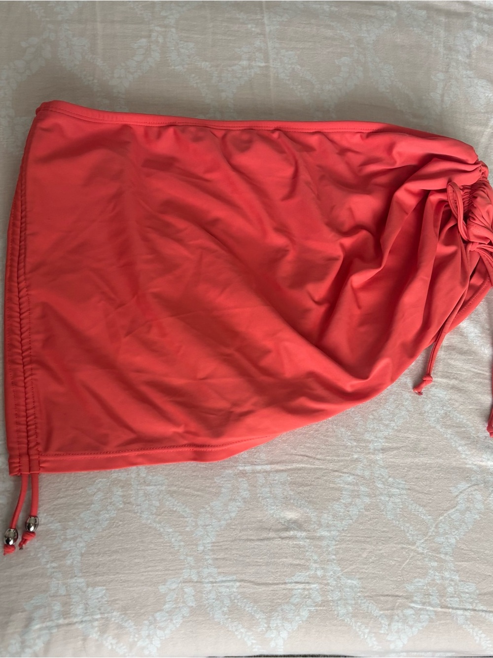 Catalina Coral Drawstring Swim Sarong